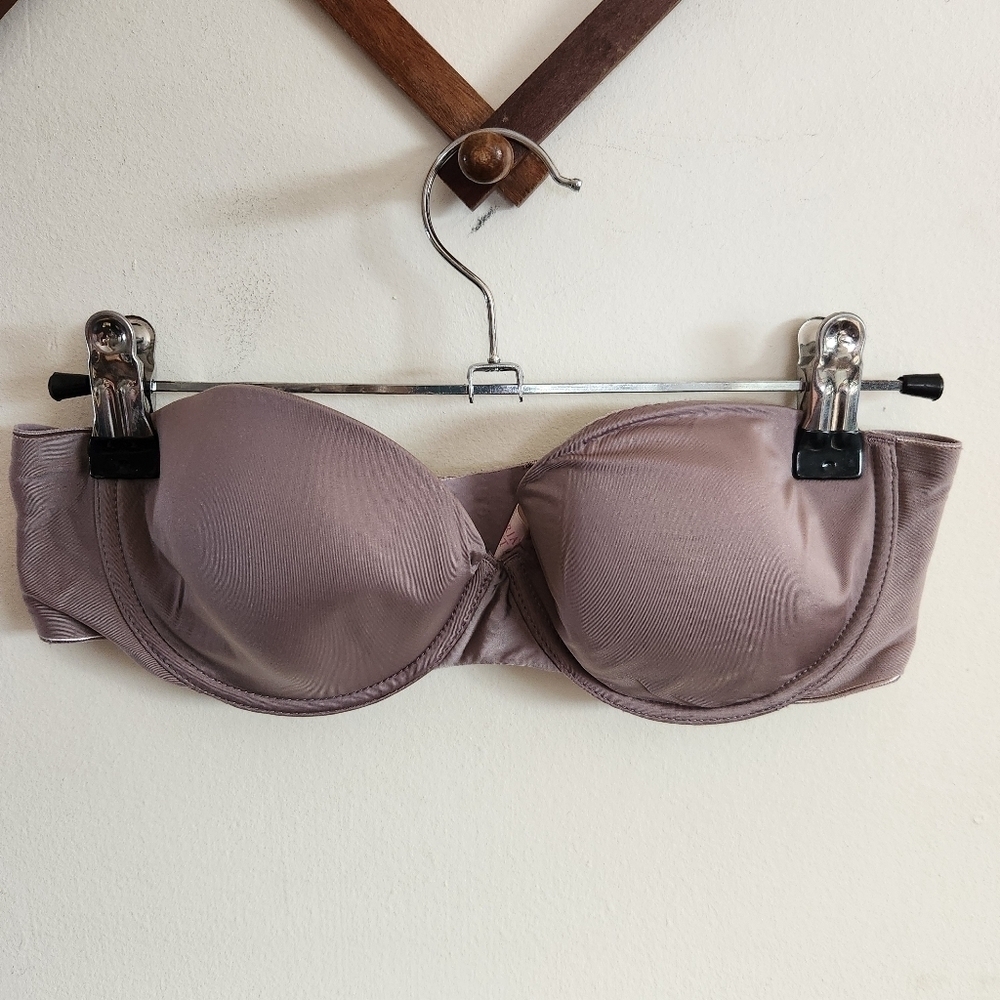 Victoria's Secret Strap less Bra Bandeu Adjustable Gray 34B